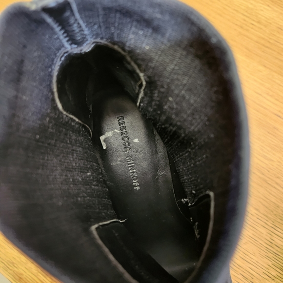 Rebecca Minkoff Dessey Platform Chelsea Boot Black Suede - Picture 8 of 12